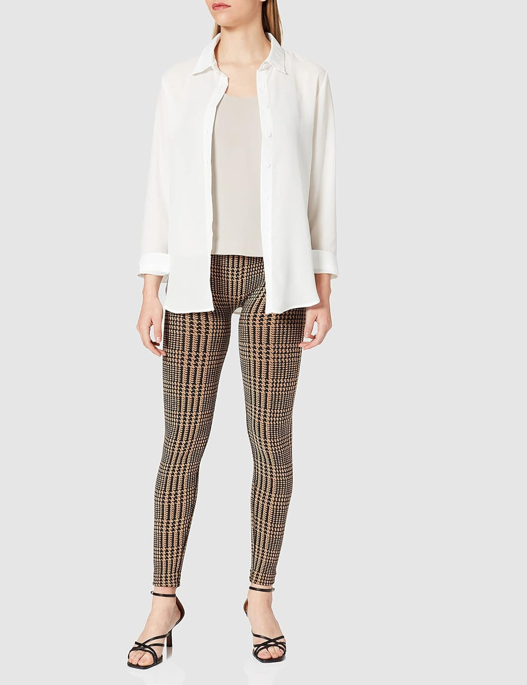 Heart And Soul Damen Leggings Donna-Houndstooth Sportgamaschen S Schwarz, S Schwarz
