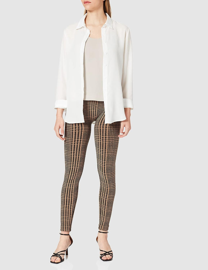 Heart And Soul Damen Leggings Donna-Houndstooth Sportgamaschen S Schwarz, S Schwarz