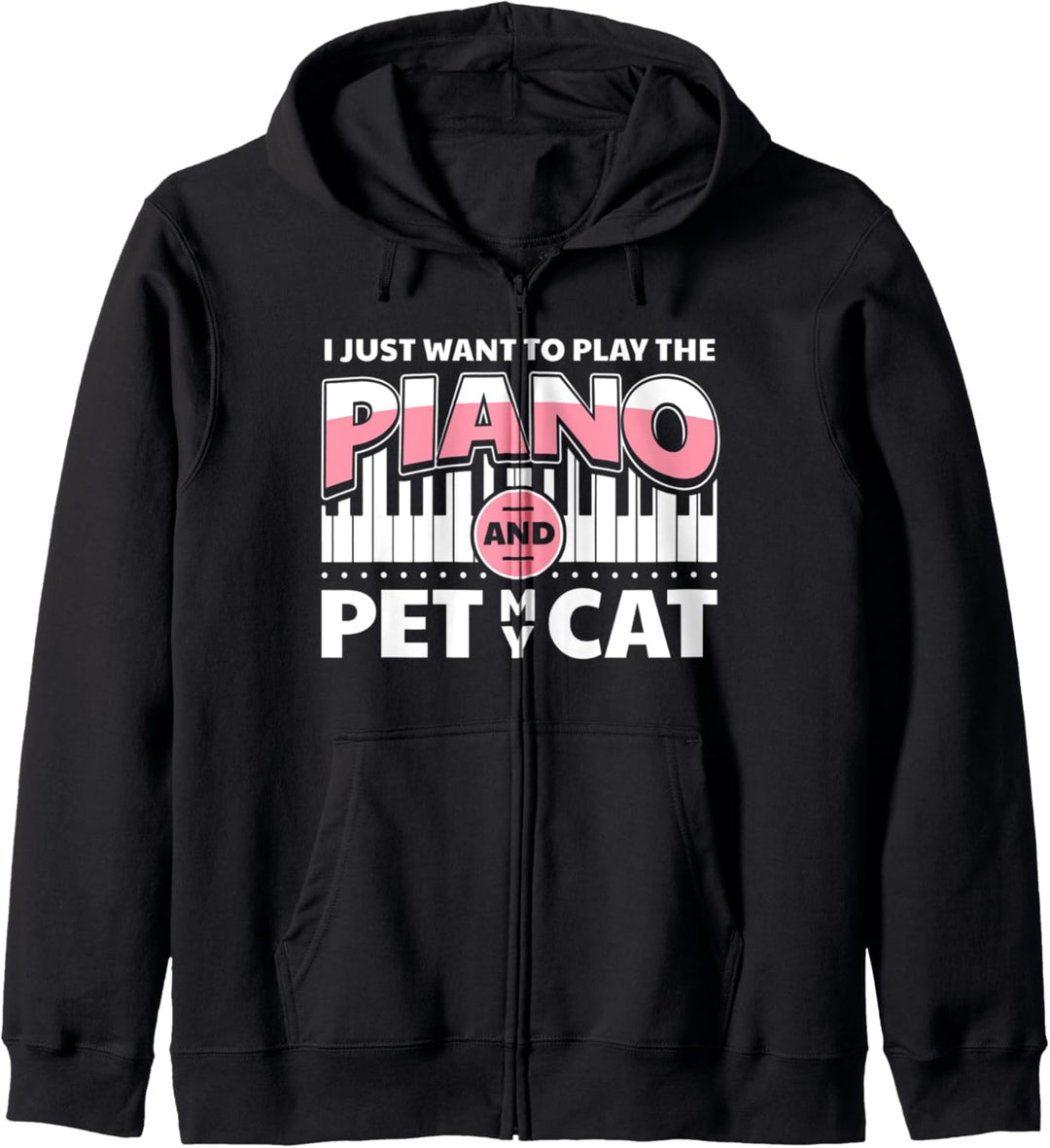 Klavier Pianist Klavierspieler Piano Flügel Musiker I Katze Kapuzenjacke
