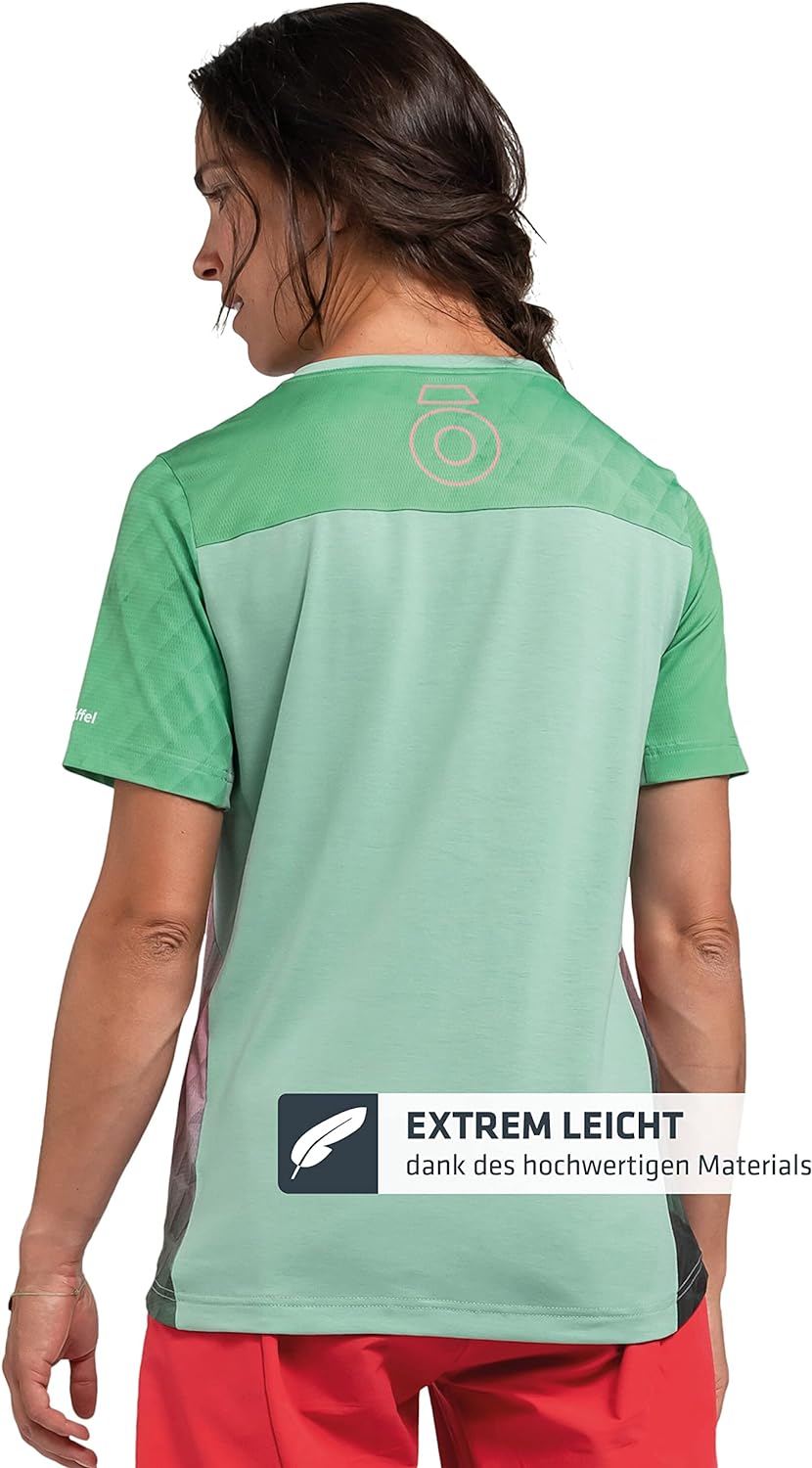 Schöffel Damen Shirt Valbella L, atmungsaktives Radtrikot, schnell trocknendes Funktionsshirt mit 4-