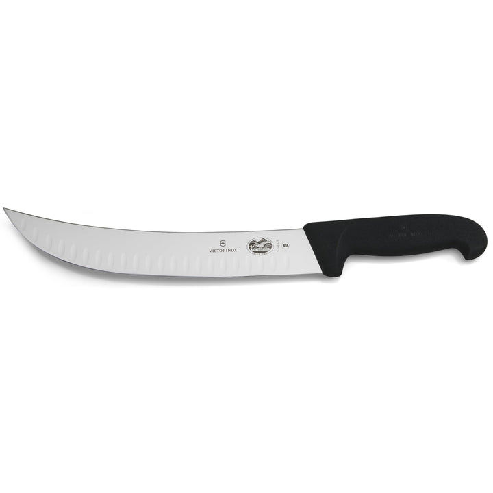 Victorinox Fibrox Cimeter-Messer mit Kullenschliff, Scharfes Metzgermesser für grosser Fleischstücke