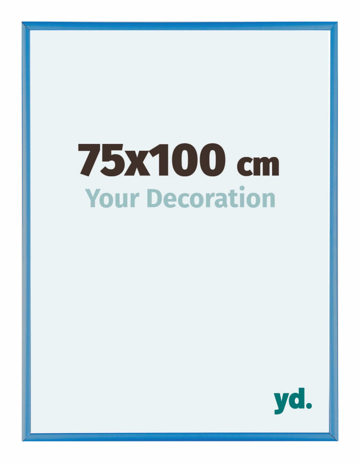 yd. Your Decoration - Bilderrahmen 75x100 cm - Stahl Blau - Bilderrahmen aus Aluminium mit Acrylglas