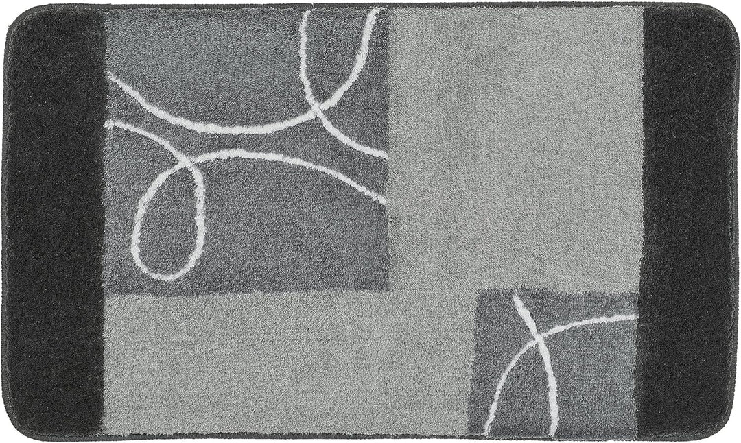 Kleine Wolke Badteppich Curly grau 70 x 120 cm 70 x 120 cm Grau, 70 x 120 cm Grau
