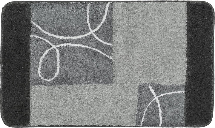 Kleine Wolke Badteppich Curly grau 70 x 120 cm 70 x 120 cm Grau, 70 x 120 cm Grau