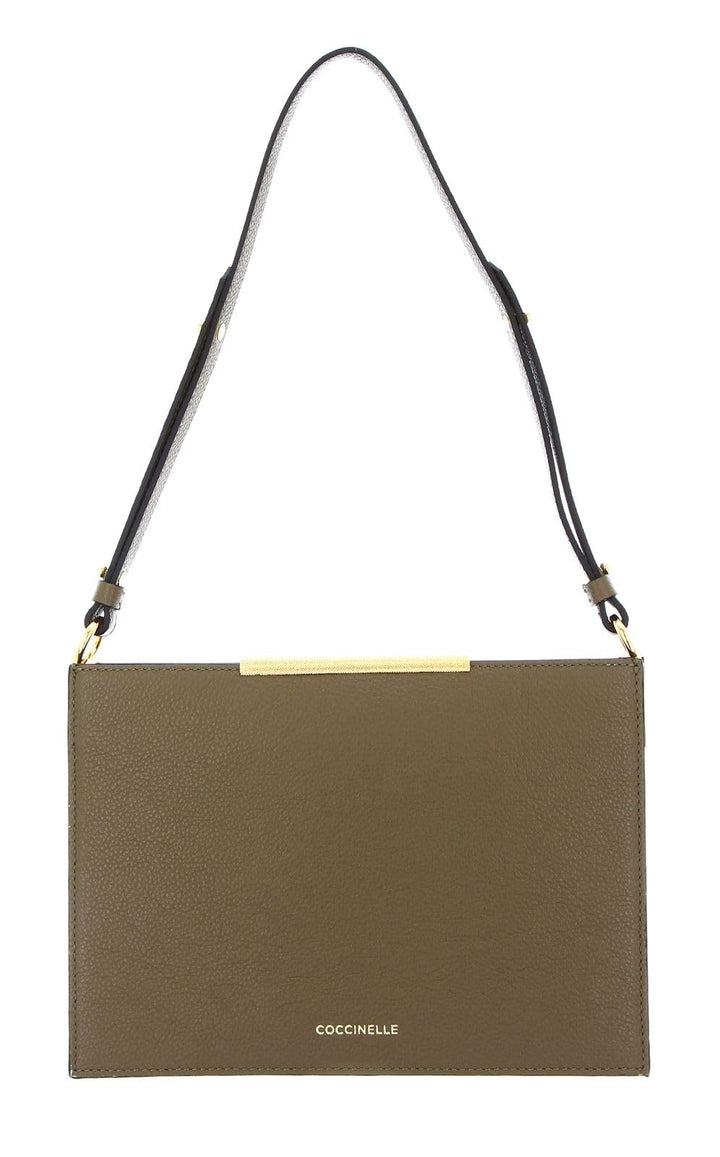 Coccinelle Delices Flat Shoulder Bag Moss Green