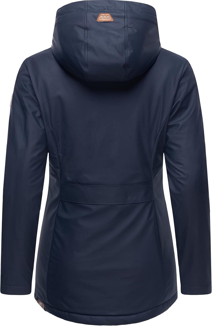 Ragwear Damen Winterjacke Kurze Regenjacke wasserdicht warm gefüttert mit Kapuze Marge XS-6XL S Navy