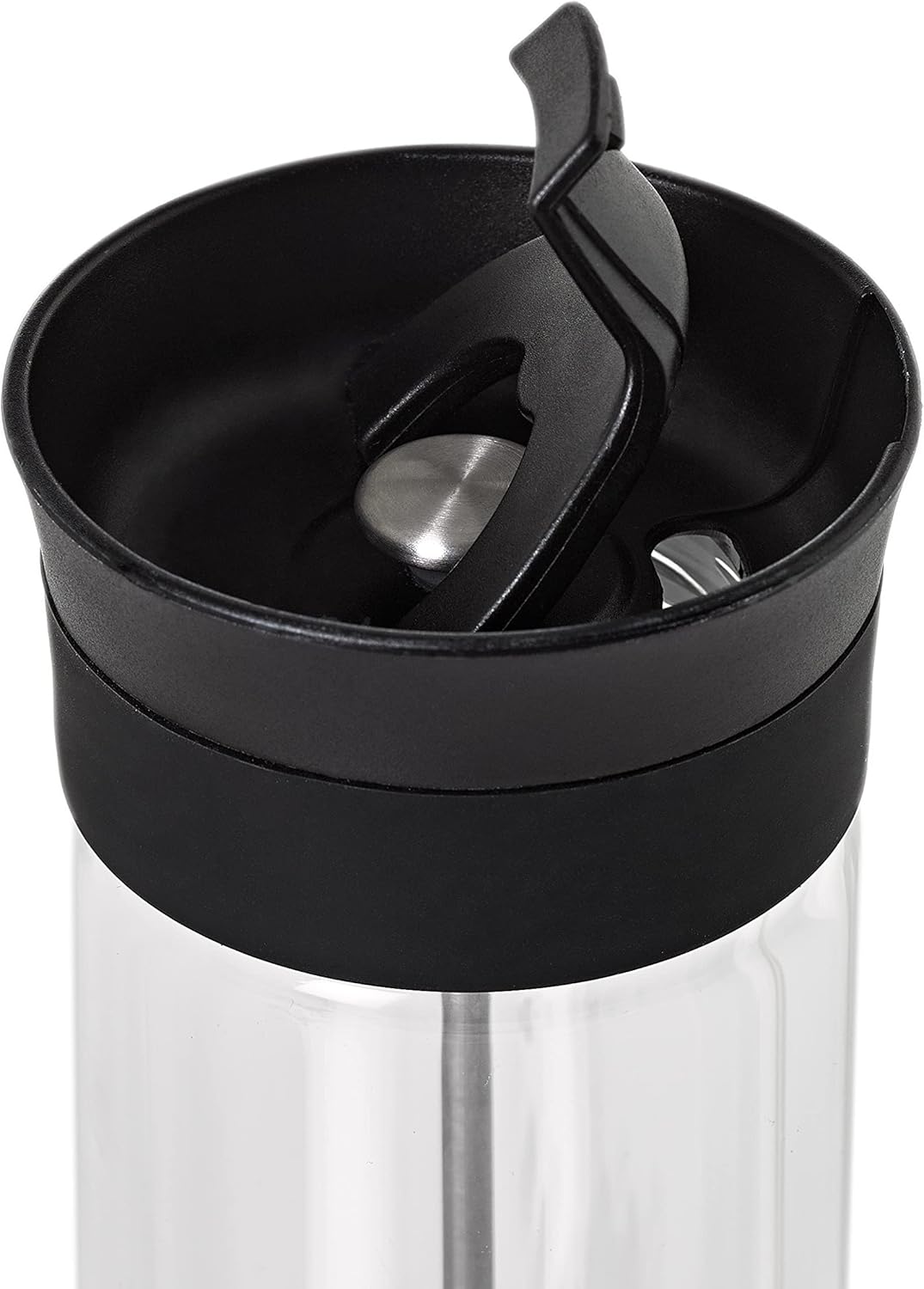 AdHoc TT25 French Press Becher THERMO-GLASS, 300 ml (ohne Kaffee), Glas/Edelstahl/Kunststoff/Silikon