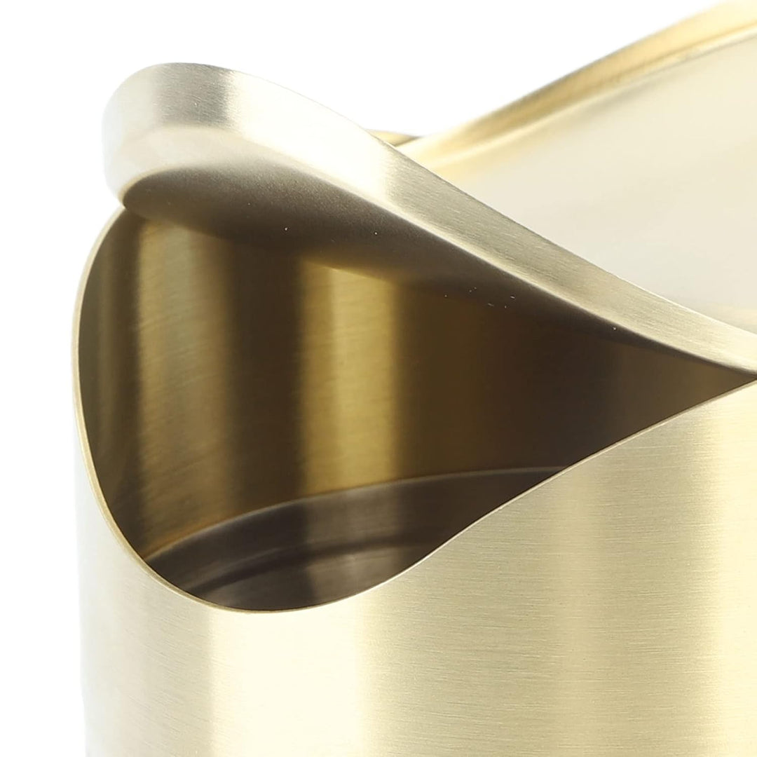 Mini Mülleimer, 16.58×12cm Edelstahl Mülleimer mit Schwing Deckel Gold Kleiner Desktop Abfallkorb fü