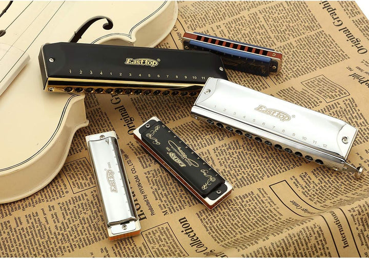 East Top Diatonische Blues Harmonica Mundharmonika Tonart C 10 Löcher T008S Mundharmonika Für profes