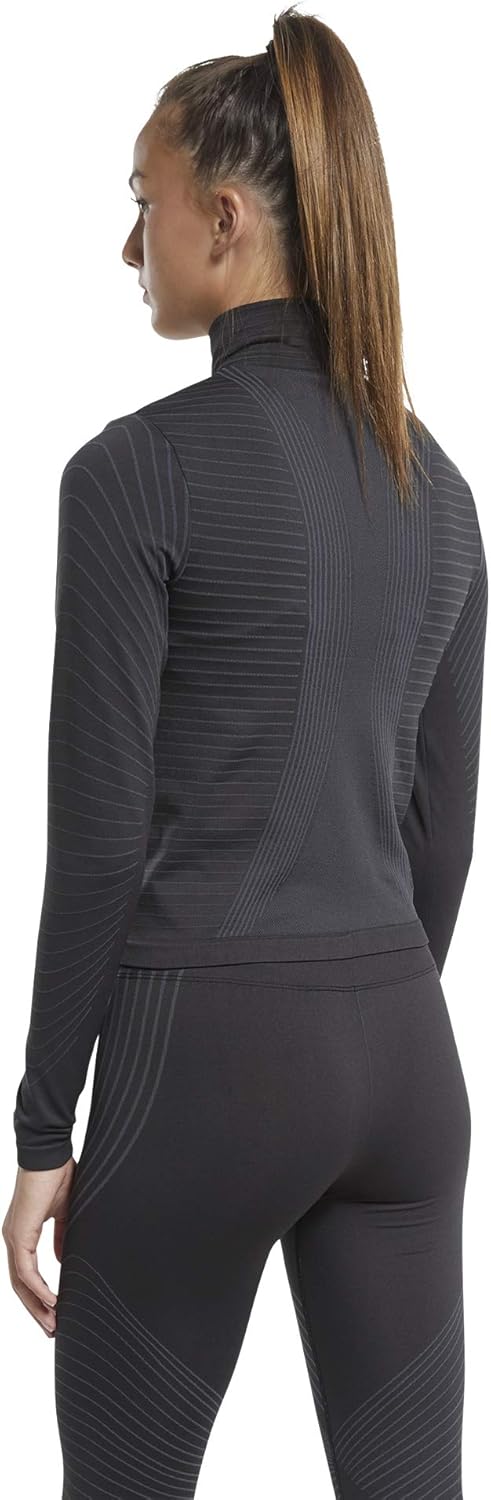 Reebok Damen Ts Thermowarm Smls Ls Nahtlos XS Schwarz, XS Schwarz