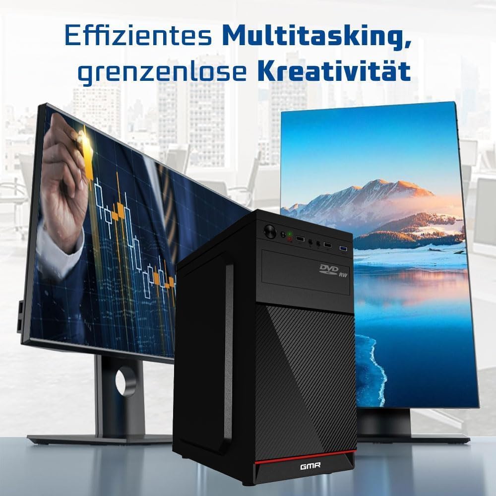 Desktop PC Mit Windows 11 Pro, Intel Core i7, 32GB RAM, 1024GB NVME SSD, 250 Watt Stromversorgung, H