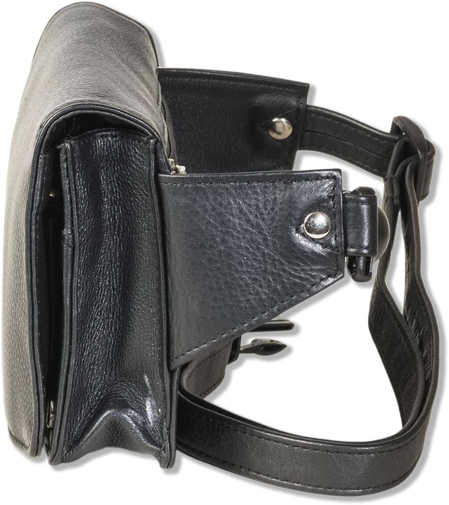 Kompakte Bauchtasche von Rimbaldi Slim-Modell Weiches Rind-Nappaleder Schwarz