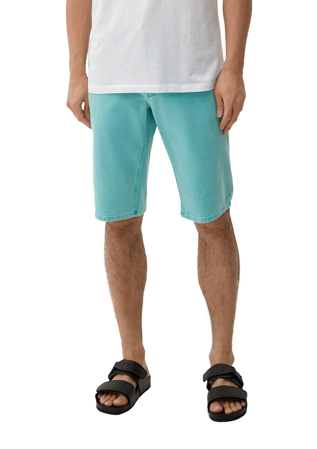s.Oliver Herren Jeans-Hose, kurz, Türkis 6120