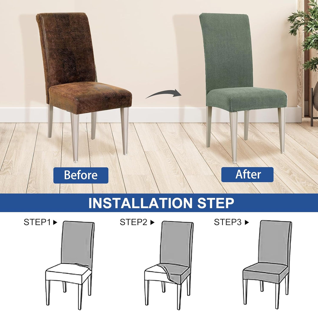 Ystyle Stretch Stuhlhussen 2er Set, Stuhlbezug Elastisch Abnehmbarer Waschbarer, Universal Hussen Fü