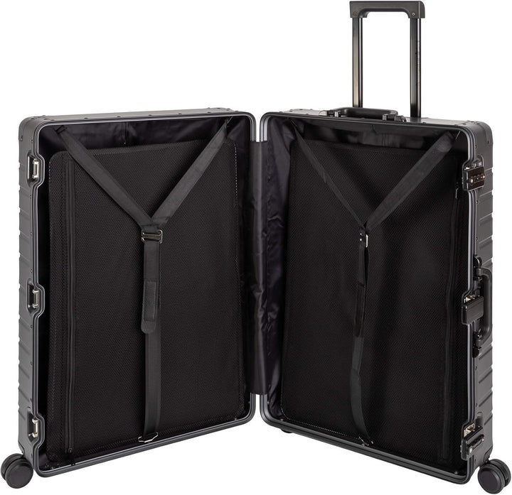 Travelhouse Oslo Alu Reisekoffer Graphit L-75cm Hartschalenkoffer Reisetrolley Suitecase Trolley 2X