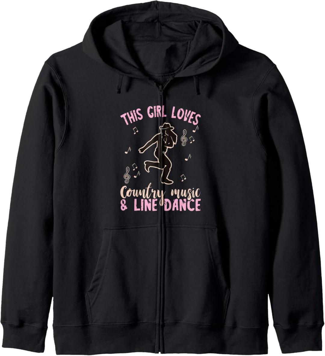 Das Mädchen liebt Line Dance Country-Musik Western Line Dancer Kapuzenjacke