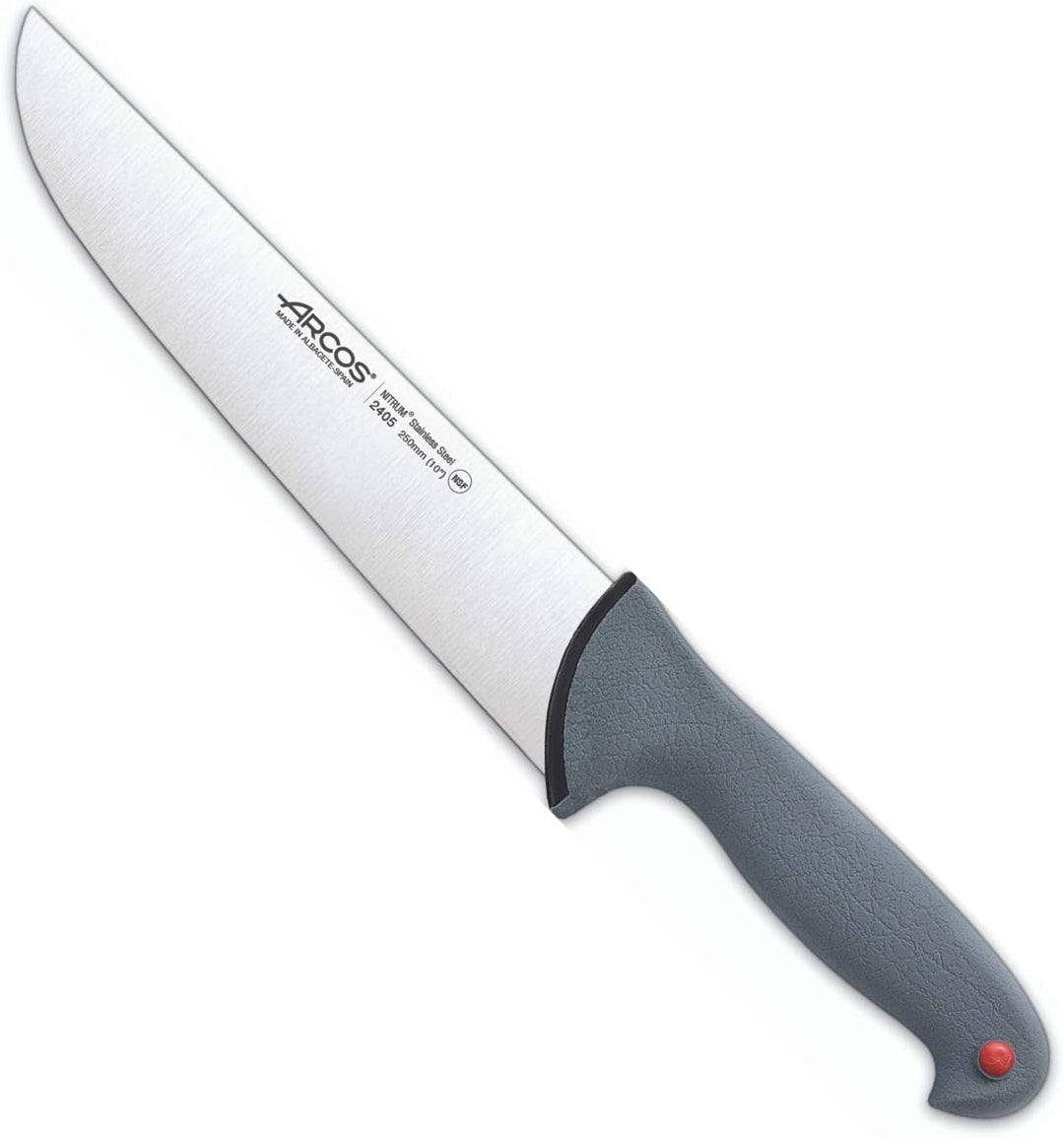 Arcos 240500 Serie Colour Proof - Metzgermesser - Klinge Nitrum Edelstahl 250 mm - HandGriff Polypro