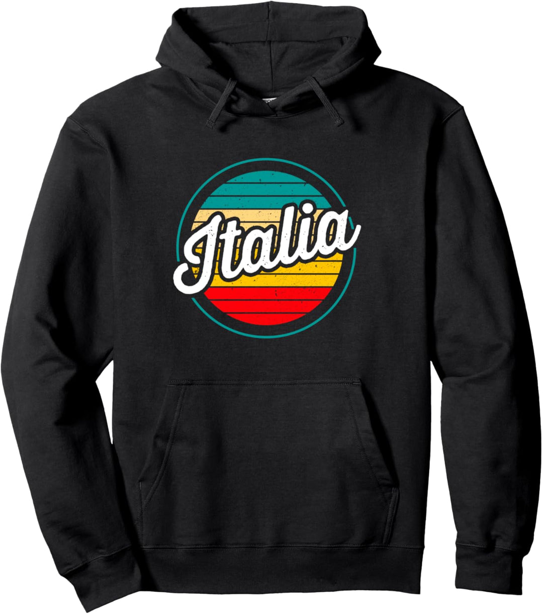 Italia Italy Retro Sunset Vintage Distressed Design Urlaub Pullover Hoodie