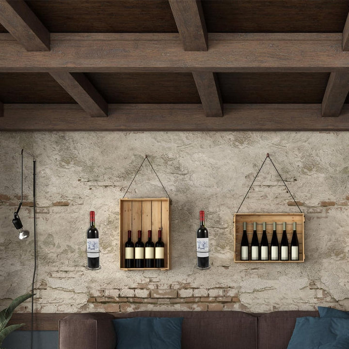 UPKOCH 2 Stücke Wand Montiert Weinregal Display Racks Wein Lagerung Veranstalter Flaschenhalterung W