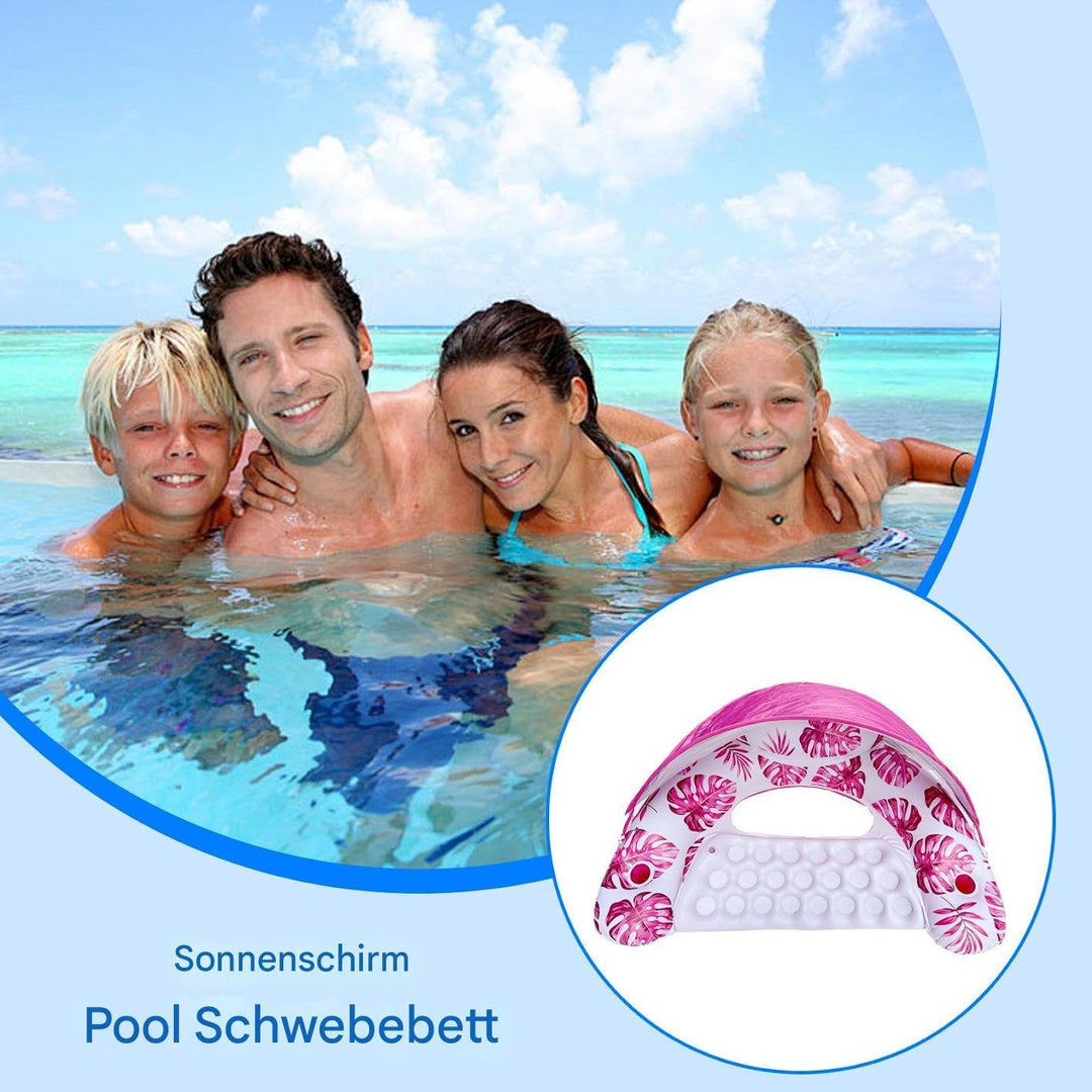 Luftmatratze Pool, Aufblasbarer Pool Schwimmstuhl, Aufblasbarer Sessel Für Pool Mit 2Getränkehalter