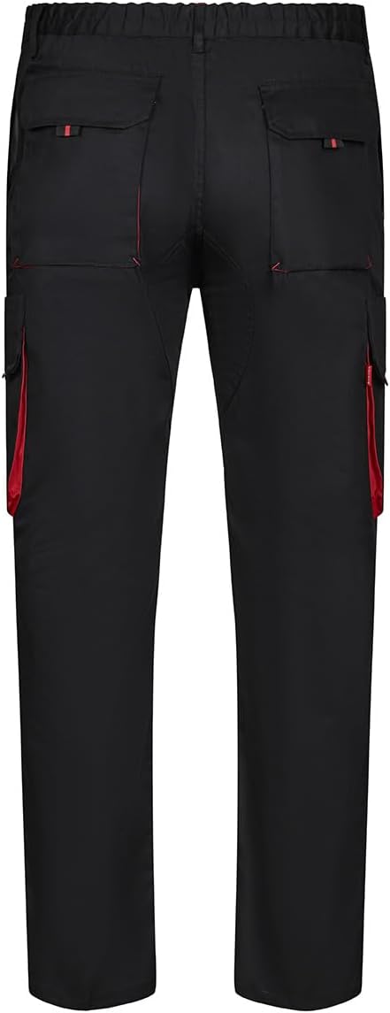 Velilla 103004 - Mehrtaschenhose (Grösse 52) Farbe schwarz und rot 52 Schwarz / Rot, 52 Schwarz / Ro