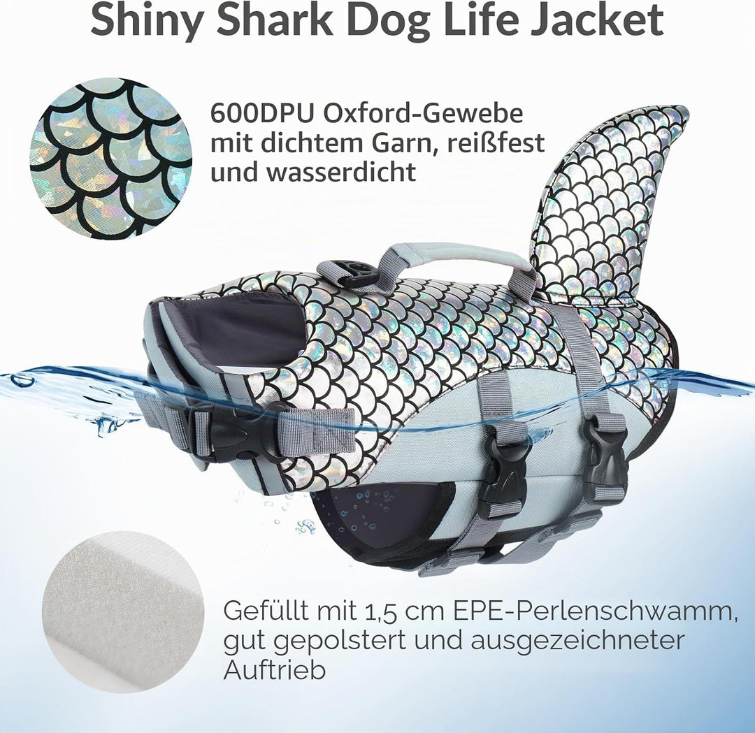 Schwimmwesten für Hunde, Rettungsweste Hunde Schwimmweste Schwimmtraining Hundelebensweste Ripstop F