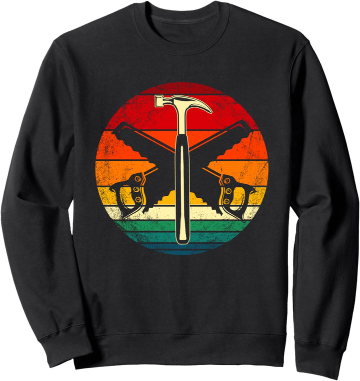 Zimmermann Geschenke Retro Bauwerkzeuge Sweatshirt