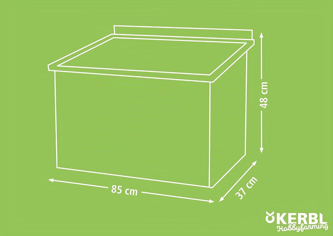 Kerbl Legenest (Masse 85x37x48 cm, Anbau und Sitzstange, Erweiterung für Hühnerstall, aus Holz, pass
