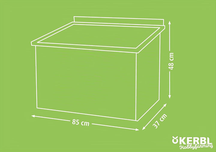 Kerbl Legenest (Masse 85x37x48 cm, Anbau und Sitzstange, Erweiterung für Hühnerstall, aus Holz, pass