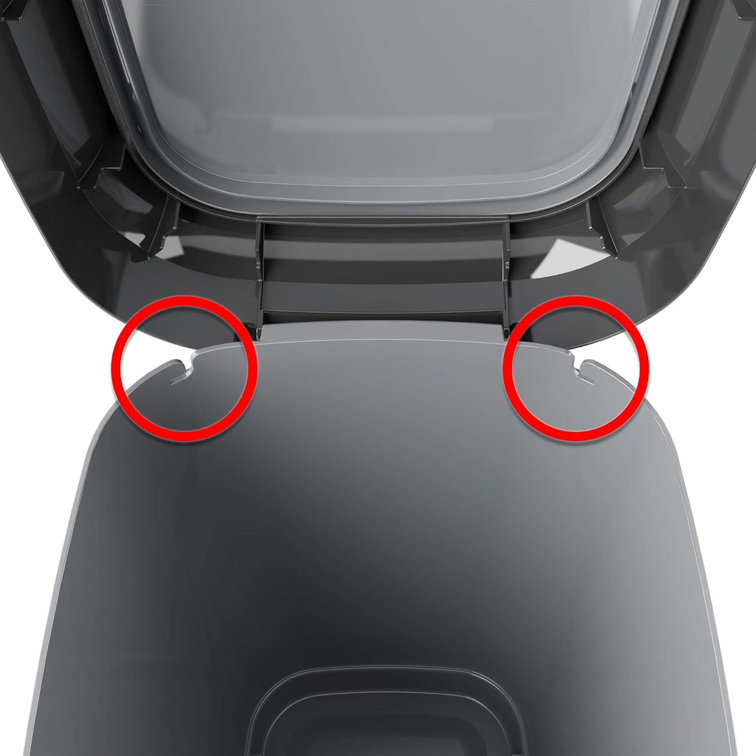 Curver Abfallbehälter, Kunststoff, schwarz/grau, 25 Liter Schwarz/Grau 25 Liter, Schwarz/Grau 25 Lit