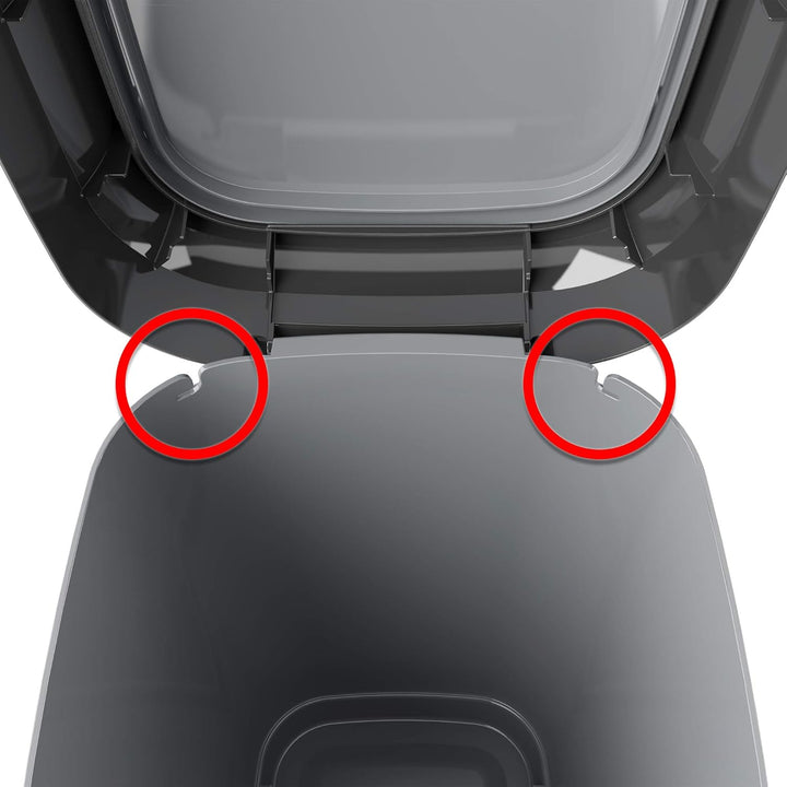 Curver Abfallbehälter, Kunststoff, schwarz/grau, 25 Liter Schwarz/Grau 25 Liter, Schwarz/Grau 25 Lit