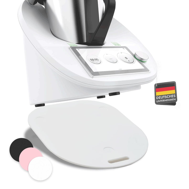 Gleitbrett für Thermomix TM6 & TM5 in weiss - Hochwertiger Gleiter aus Premium Acrylglas – Rollbrett