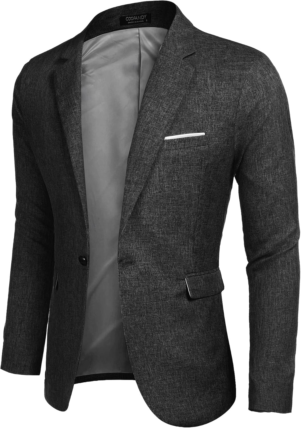 COOFANDY Freizeit Sakko Herren Blazer Regular Fit Modern Sportlich Männer Jackett XXL Schwarz, XXL S
