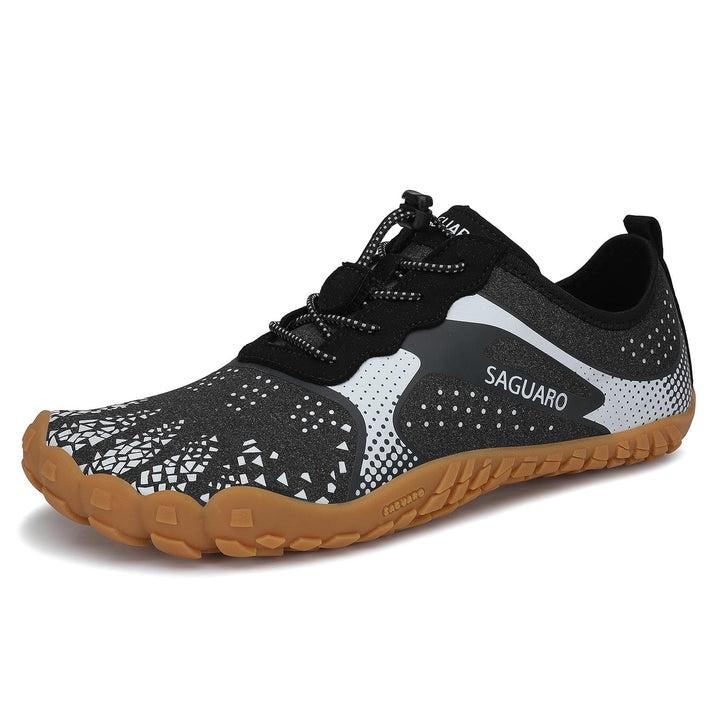 SAGUARO Unisex Barfussschuhe Outdoor Zehenschuhe Traillaufschuhe 39 EU Temperament Schwarzweiss, 39