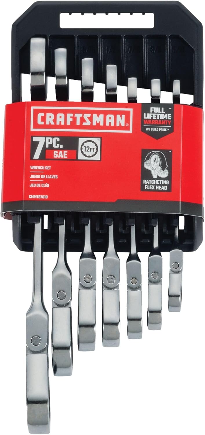 CRAFTSMAN CMMT87010 7-Piece SAE Flex Reversible Ratchet Set
