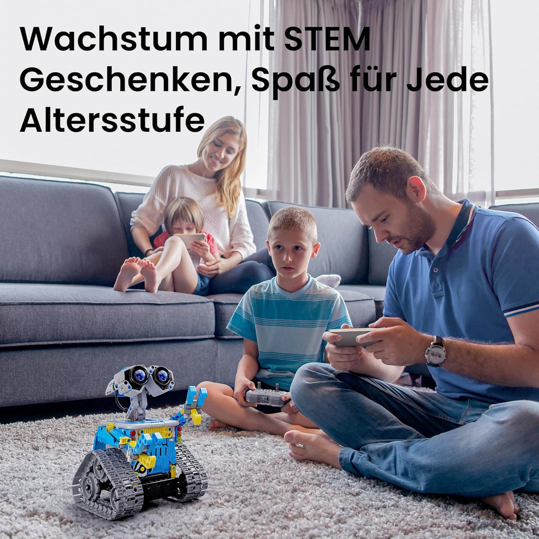 Sillbird Technik Roboter Kinder Bauspielzeug, Programmierbarer Roboter Bausatz, Ferngesteuerte Robot