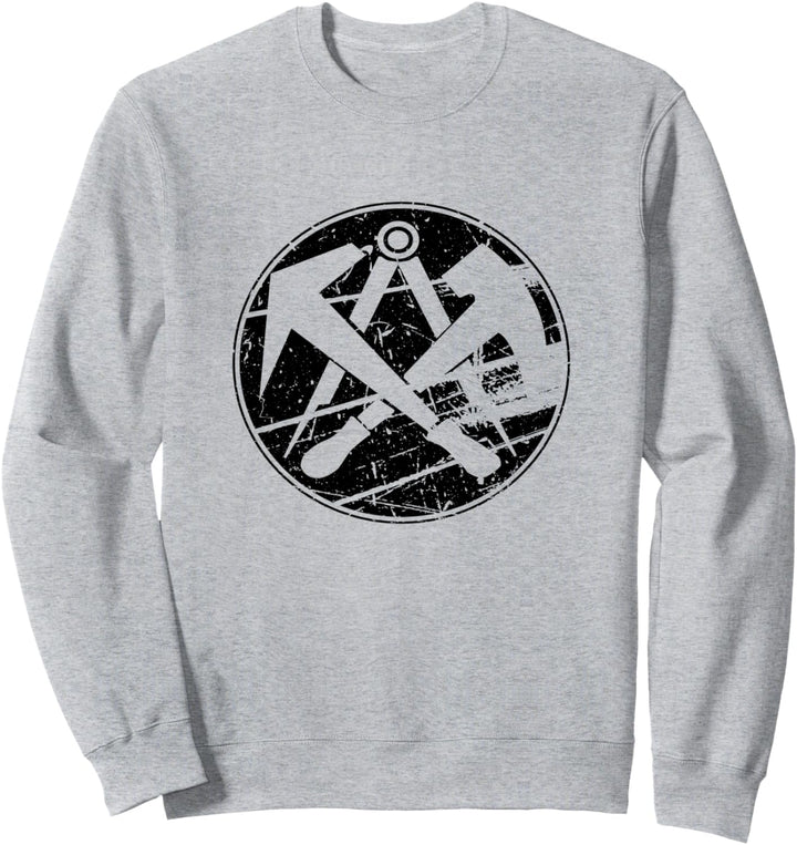 Dachdecker Zunft Symbol Vintage Used Look Sweatshirt