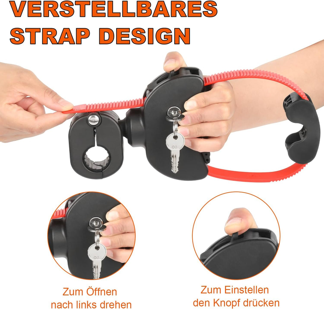 TEOV 1 Stück Rahmenhalter für Fahrradträger Länge 12CM, Verstellbarer Strap-Rahmenhalter für E-Bike