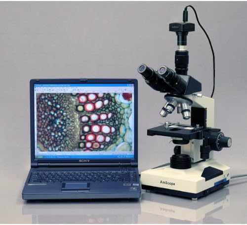 Amscope 5 MP Digitale Mikroskopkamera ifür Bilder und Videos Inclusive Vermessungsoftware 40fach Ver