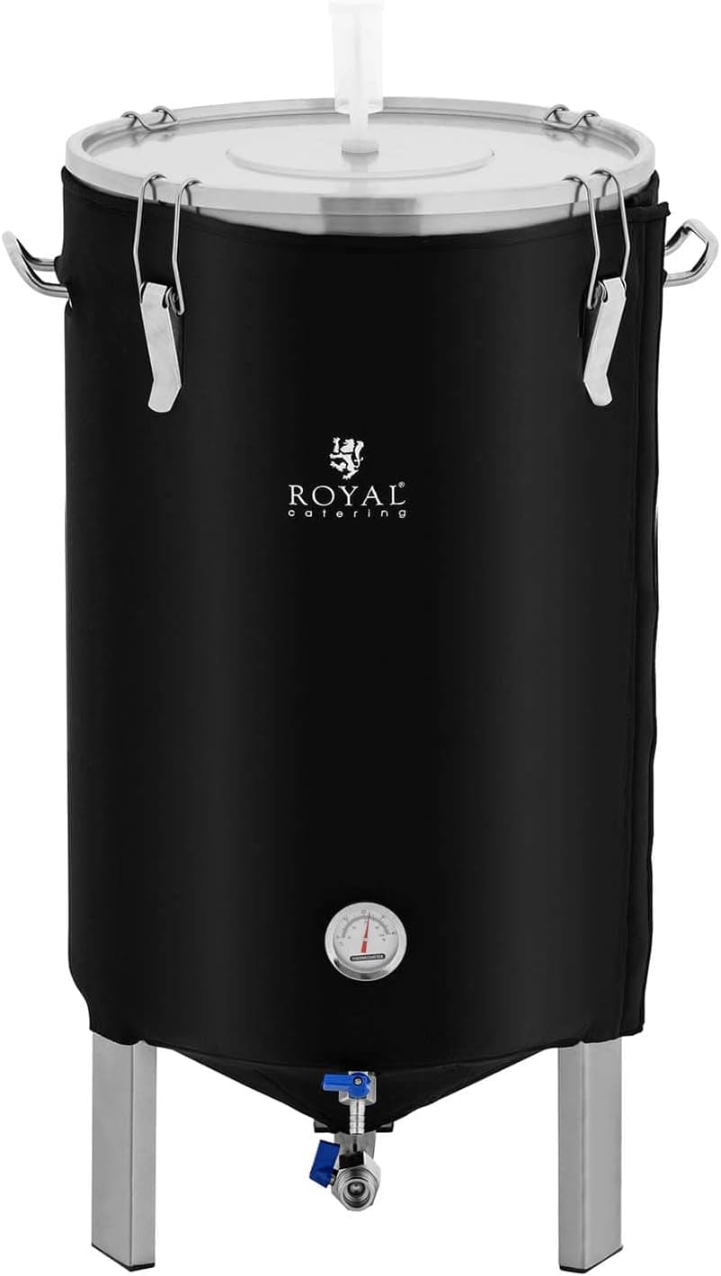Royal Catering RCBM-70ICF Fermenter 70 l 0-40 °C Edelstahl mit Isoliermantel Gärkessel Fermentierkes