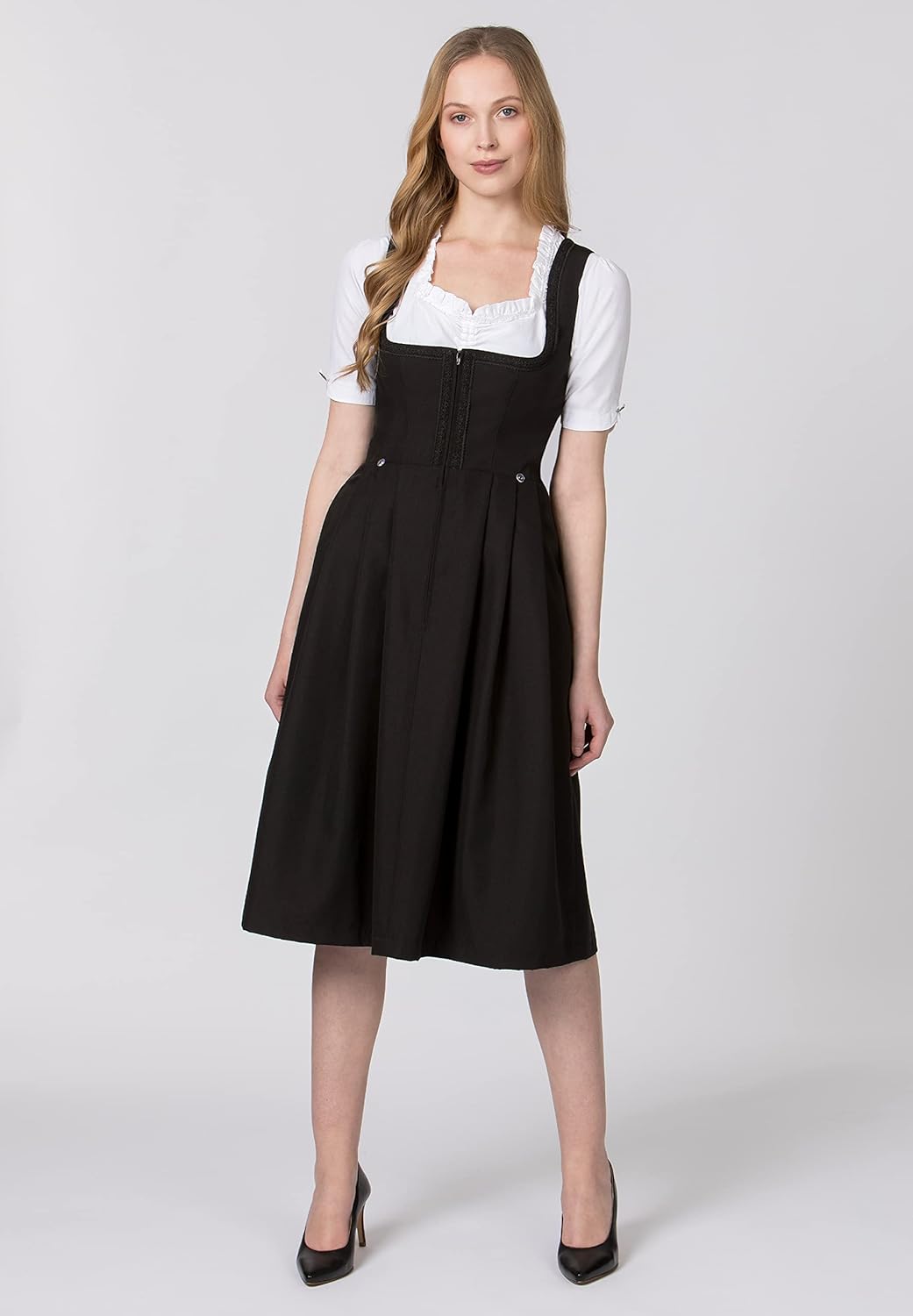 Stockerpoint Damen Dirndl Zita Kleid für besondere Anlässe schwarz, 54 34 Schwarz, 34 Schwarz