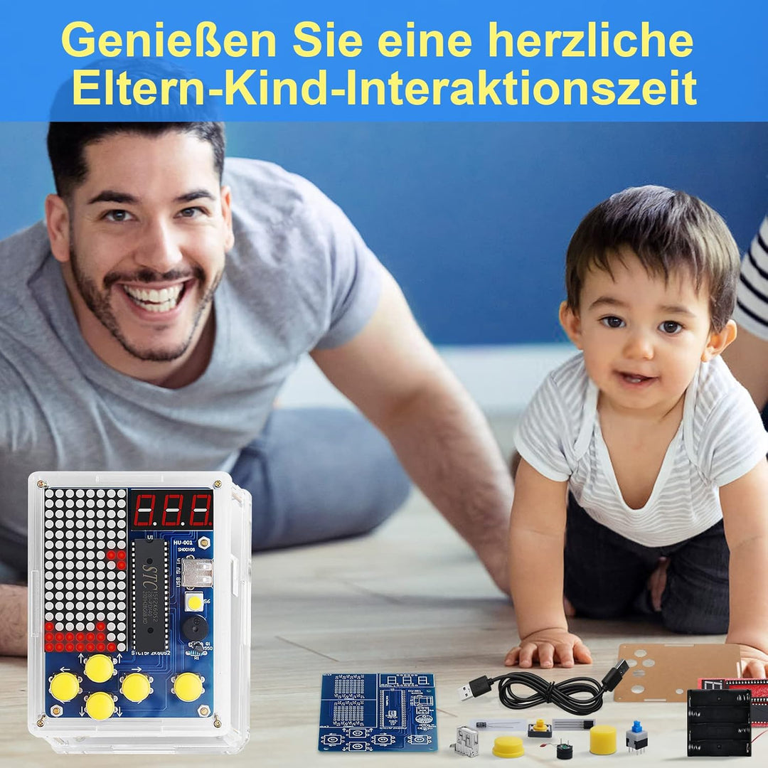 DIY-Spielkonsolen-Handset mit Acrylgehäuse, Lötübungsset, DIY-Retro-Classic-Elektronik-Set für Mint-