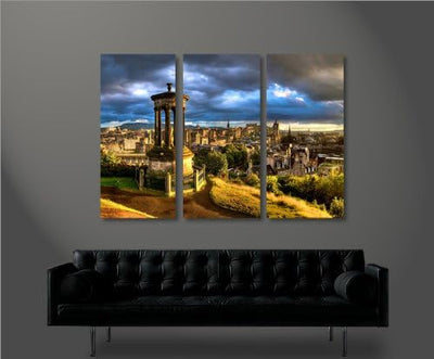 islandburner Bild Bilder auf Leinwand Edinburgh Schottland XXL Poster Leinwandbild Wandbild art up y