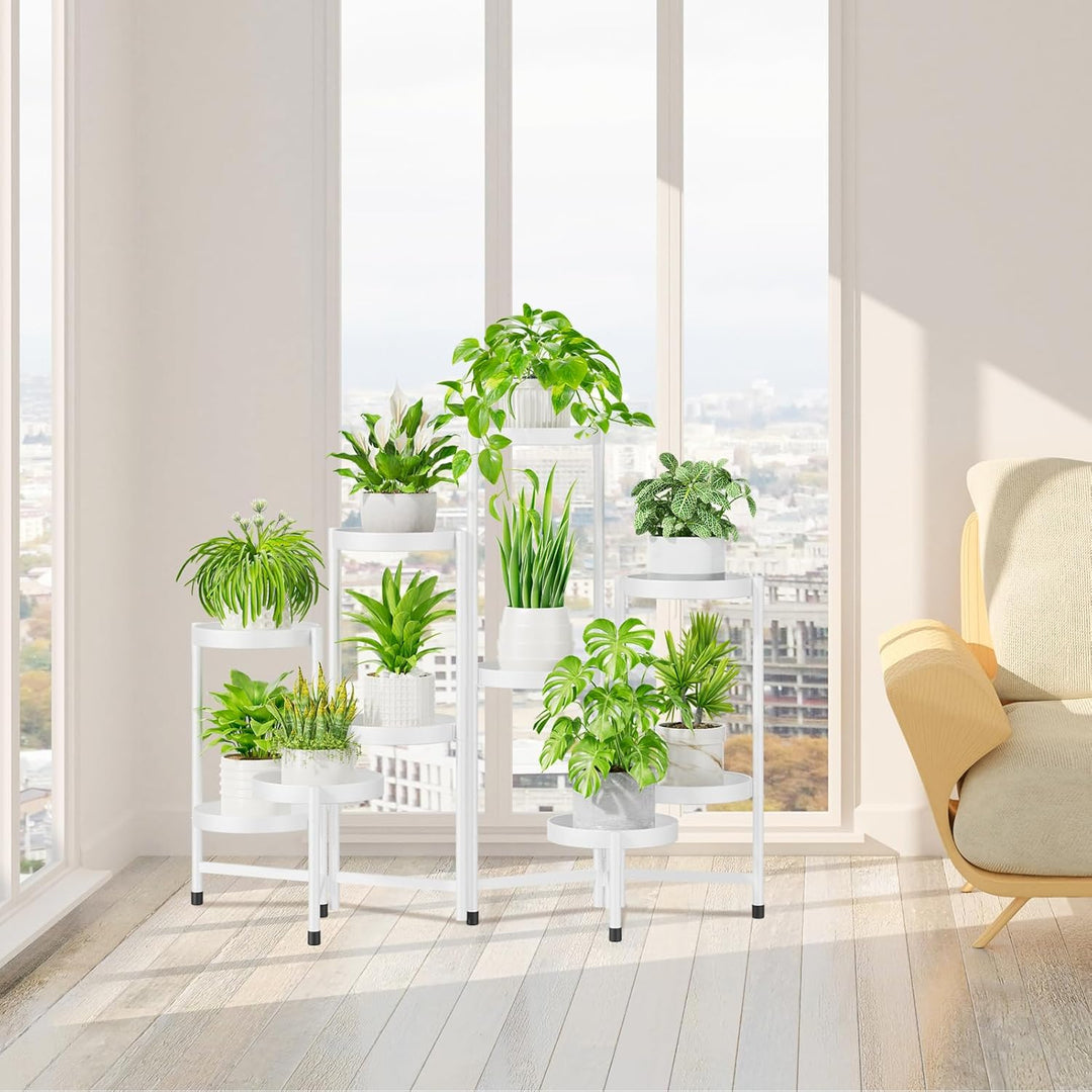iDavosic.ly Pflanzenständer Metall mit 10 Etagen, Blumenständer Pflanzenregal Blumenregal Indoor Out