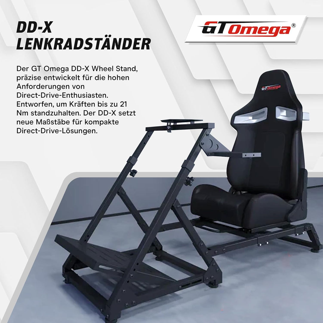 GT OMEGA DD-X Lenkradständer – Ultimative Stabilität, Neigungsverstellbar & Höhenverstellbar, einste
