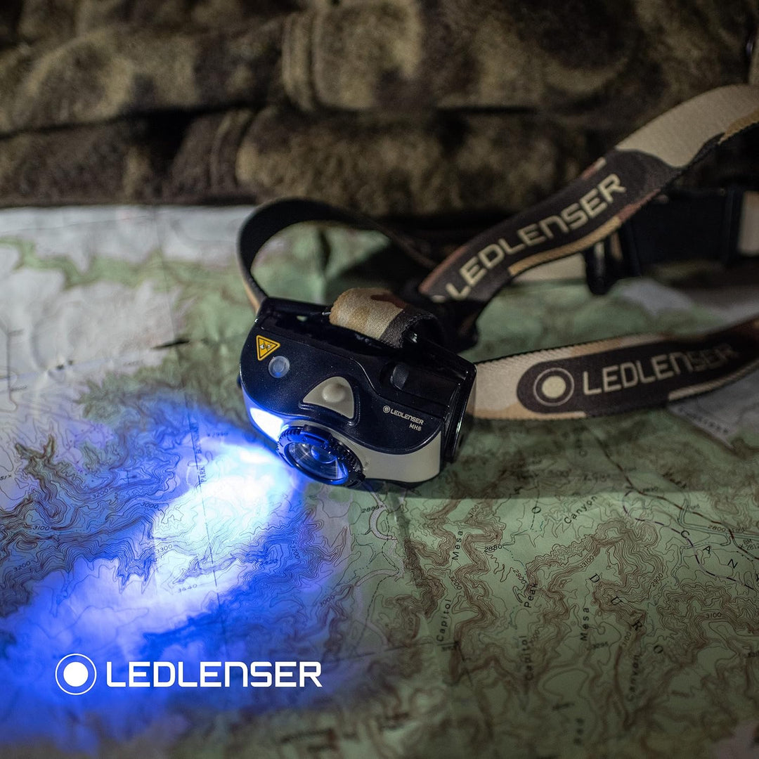 Ledlenser MH8 Outdoor Stirnlampe LED, Schwarz, aufladbar mit Akku, 600 Lumen, fokussierbar, Leuchtda