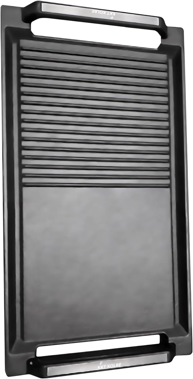 KKT KOLBE Grillplatte Grillpfanne Induktion Aluguss Aluminium Grillwendeplatte Schwarz Zubehör für I