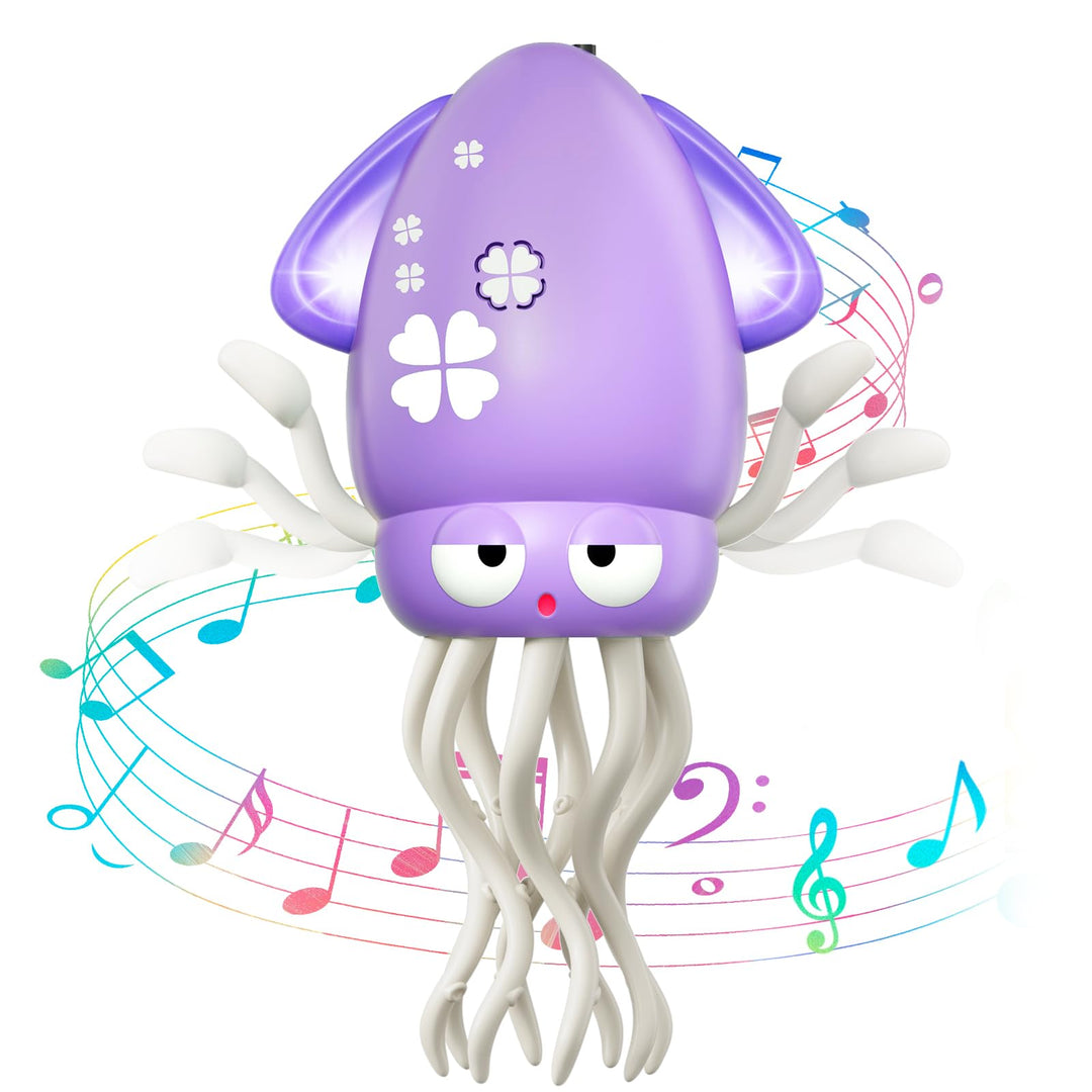 Tanzendes Octopus-Spielzeug, lustiges elektrisches tanzendes Octopus-Spielzeug mit LED & Musik, krea