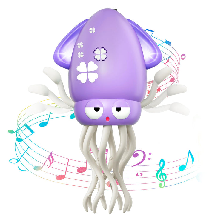 Tanzendes Octopus-Spielzeug, lustiges elektrisches tanzendes Octopus-Spielzeug mit LED & Musik, krea