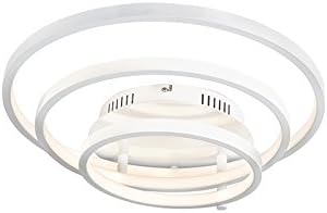 Qazqa - Moderne Deckenleuchte I Deckenlampe I Lampe I Leuchte weiss inkl. LED und Dimmer Rondas Dimm